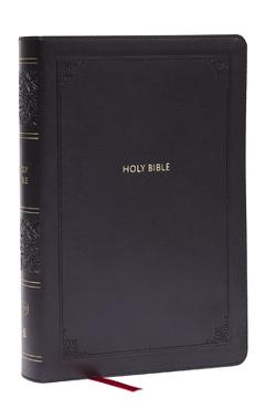 KJV Giant Print End-Of-Verse Reference Bible, Black Leathersoft, Red Letter, Comfort Print -