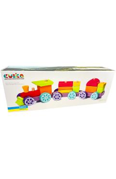 Jucarie din lemn: Trenulet Rainbow Express