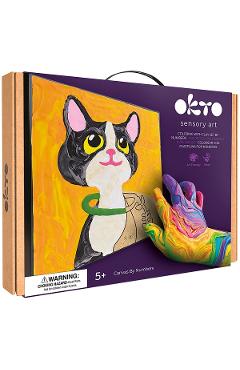 Set de colorat cu lut: Pisica