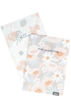 Set 2 caiete liniatura punctata: Girl, Make Yourself Happy