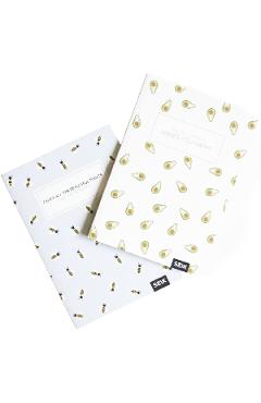 Set 2 caiete liniatura punctata: Albine si avocado