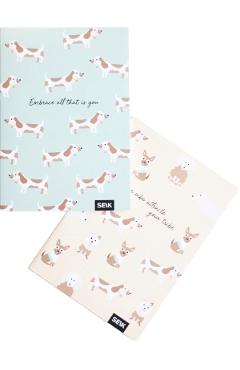 Set 2 caiete liniatura punctata: Dogs and Puppies