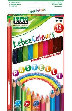 Set 24 creioane colorate hexagonale