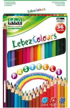 Set 36 creioane colorate hexagonale