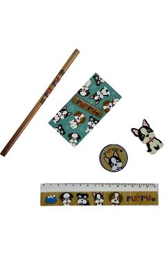 Set scolar: Puppy. Albastru