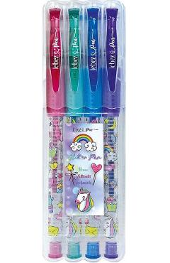 Set 4 pixuri cu sclipici parfumat. Girly