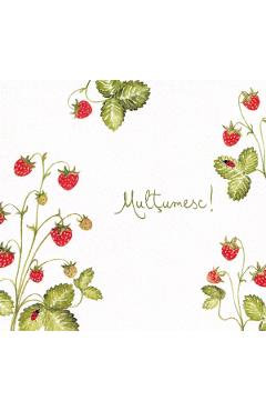 Felicitare: Multumesc cu fragi