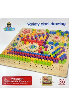 Joc mozaic cu pioneze. Variety Pixel Drawing