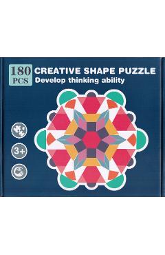 Joc: Tangram din lemn 180 piese