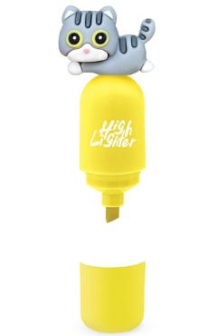 Marker evidentiator. Mini Meow. Galben