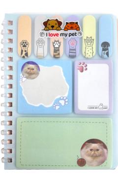 Set memo Mini Meow. Pisicuta alba