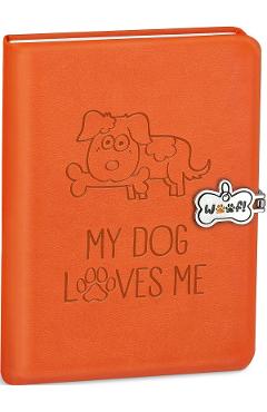 Jurnal cu inchidere magnetica. My dog loves me. Portocaliu