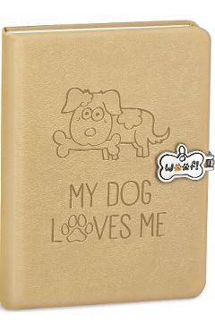 Jurnal cu inchidere magnetica. My dog loves me. Bej