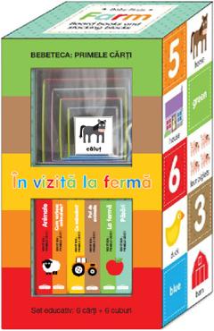 In vizita la ferma. Set educativ 6 carti + 6 cuburi