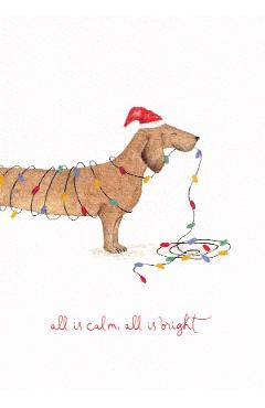 Felicitare: Teckel. All is Calm, All is Bright