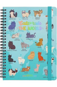 Agenda cu spirala 2026. Cats rule the World