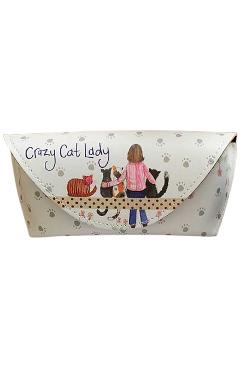 Etui ochelari. Crazy Cat Lady