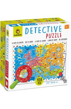 Puzzle micul detectiv. Harta Europei