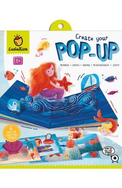 Joc creativ: Sirene. Creeaza prima carte Pop-Up