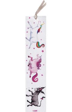 Semn de carte din piele. Unicornii
