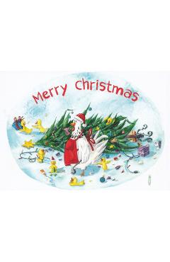 Carte postala: Merry Christmas. Kotkodak