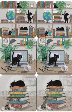 Set 6 suporturi de pahare: Bug Art Chatons
