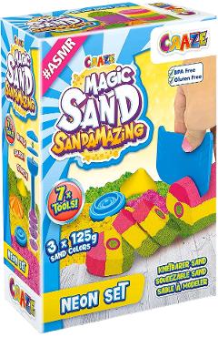 Nisip kinetic: Set joaca neon