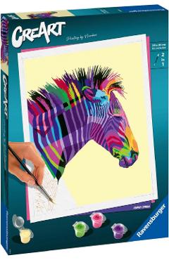 Pictura pe numere. Zebra