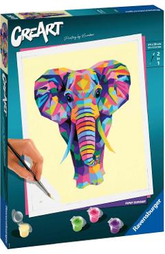 Pictura pe numere. Elefant