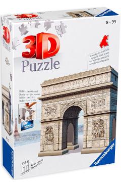 Puzzle 3D: Arcul de Triumf cu inimioare