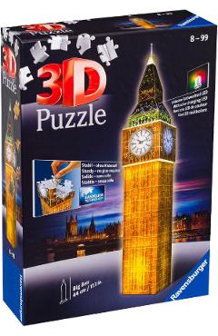 Puzzle 3D: Big Ben. Editie luminoasa