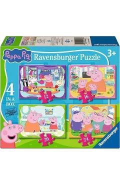 Puzzle 4 in 1. Peppa Pig
