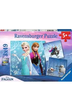 Puzzle 3x49 piese. Frozen