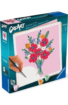 Pictura pe numere. Buchet de maci