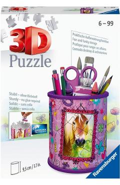 Puzzle 3D: Suport pixuri. Calut 54 piese