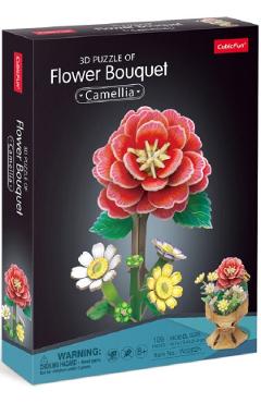 Puzzle 3D: Buchet de flori. Camelie