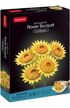 Puzzle 3D: Buchet de Floarea soarelui