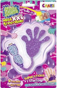 Mana lipicioasa. Slime mov cu sclipici