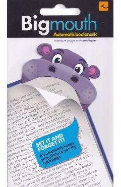 Semn de carte colt pagina: Hipopotam. Big mouth hippo