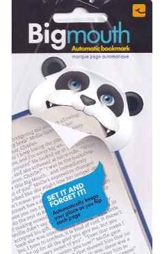 Semn de carte colt pagina: Panda. Big mouth panda