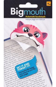 Semn de carte colt pagina: Pisicuta. Big mouth kitty