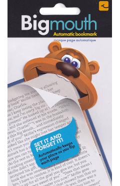Semn de carte colt pagina: Urs brun. Big mouth brown bear