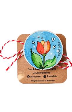 Brosa martisor pictata: Frumoasa mea lalea