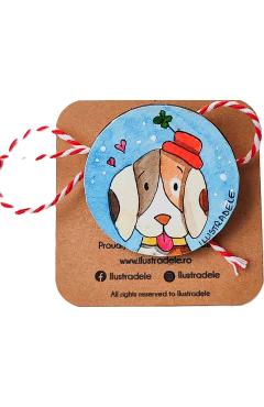 Brosa martisor pictata: Catel norocel