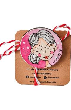 Brosa martisor pictata: Madame prof
