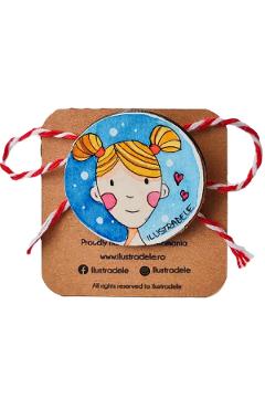 Brosa martisor pictata: Veselik