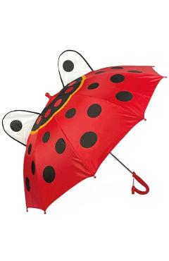 Umbrela rosie cu deschidere automata si fluier