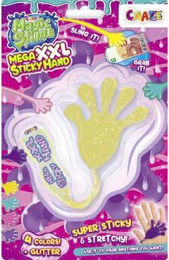 Mana lipicioasa. Slime galben cu sclipici