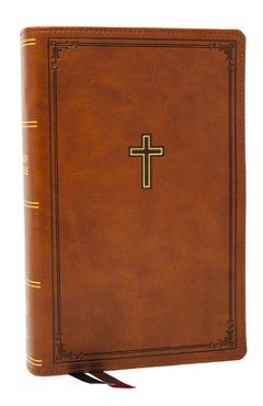 KJV Personal Size Large Print End-Of-Verse Reference Bible, Brown Leathersoft, Red Letter, Comfort Print -