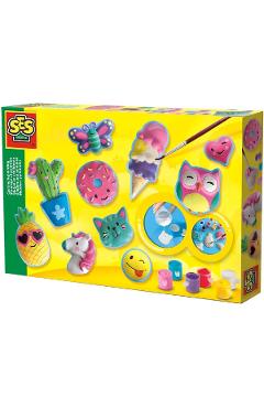 Set creativ mulaj si pictura: Figurine colorate